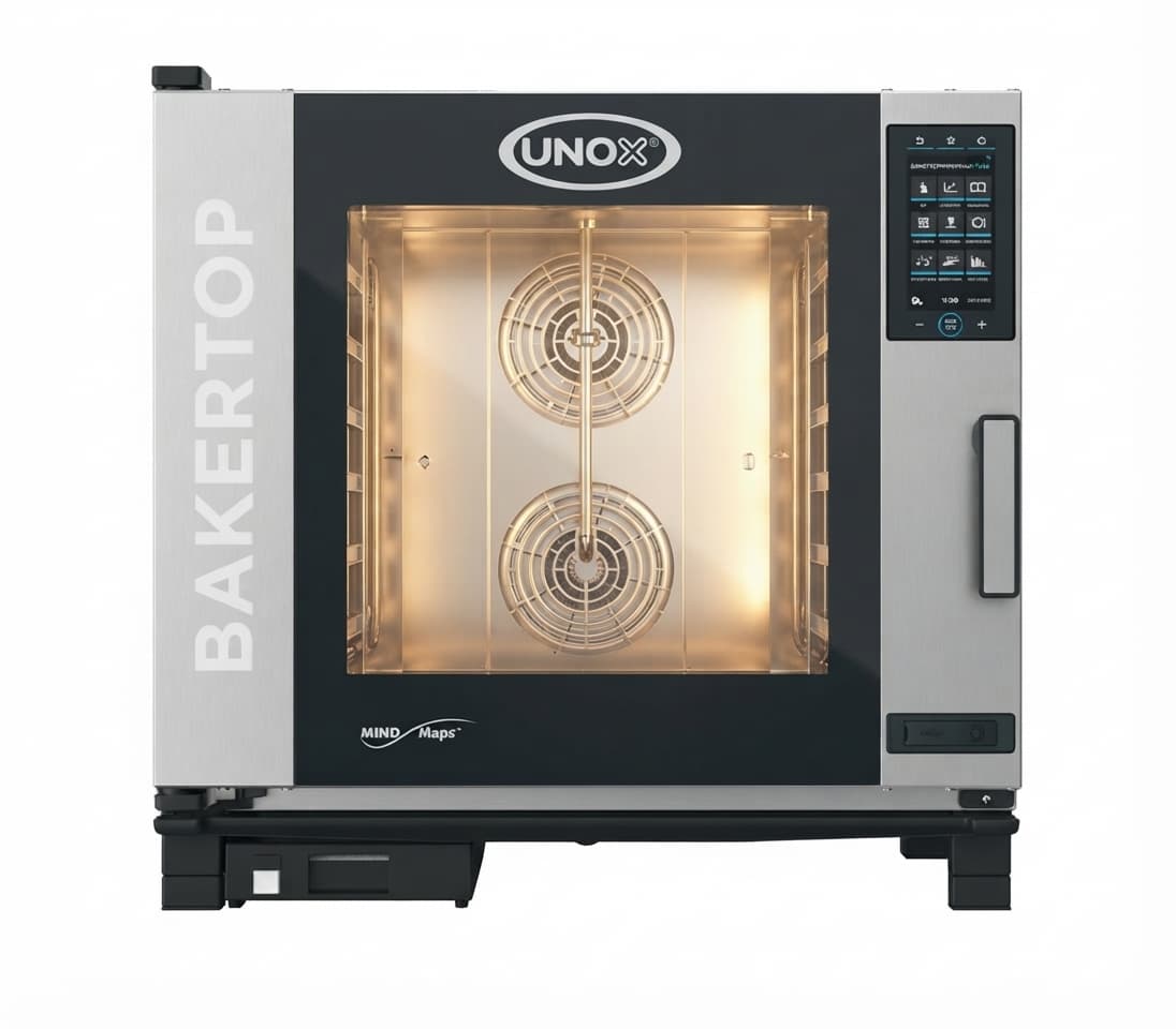 תנור קומבי מקצועי – 6 מגשים 600×400 עם ניקוי עצמי - UNOX BAKERTOP MIND.Maps™ PLUS