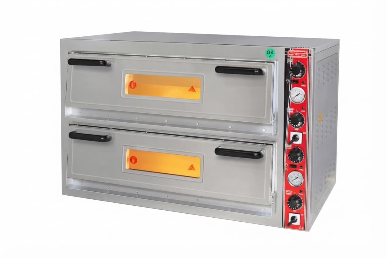 תנור פיצה חשמלי 2 תאים - 400C - PO-9292-DE