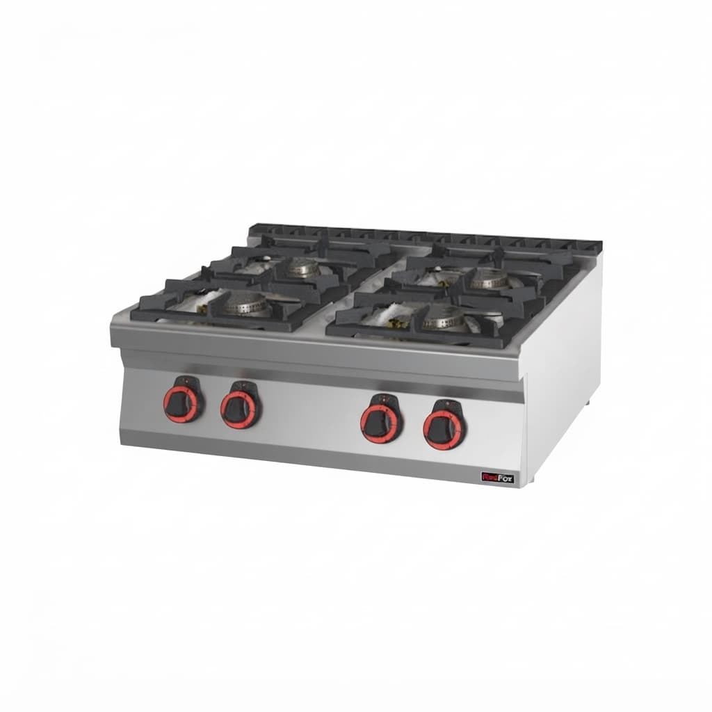 כיריים גז מקצועיות 4 מבערים REDFOX SP 70/08 G