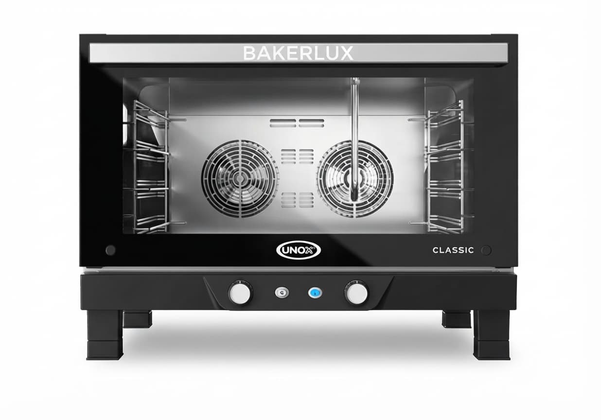 תנור קונבקציה מקצועי – 4 מגשים 600×400 עם לחות - UNOX BAKERLUX CLASSIC XENA-04EU-MADP