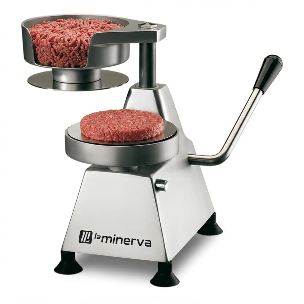 מכונת המבורגר ידנית MINERVA OMEGA C/95G – קוטר 150 מ״מ